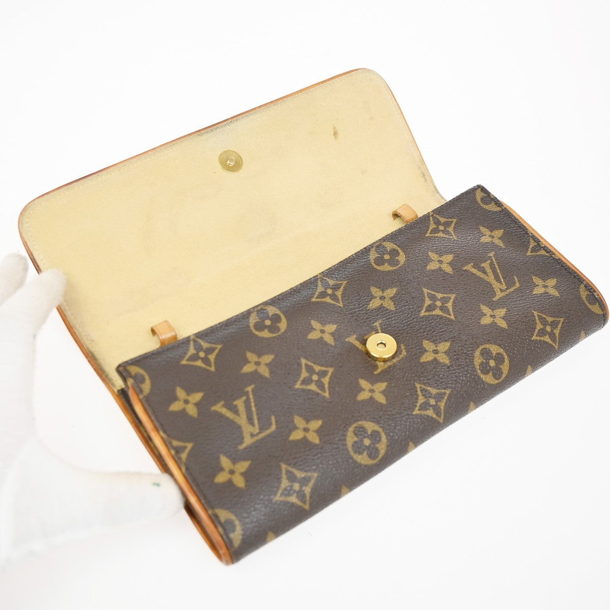 LOUIS VUITTON Pochette Twin GM 2Way Shoulder Bag Monogram Brown M51852 34CA808