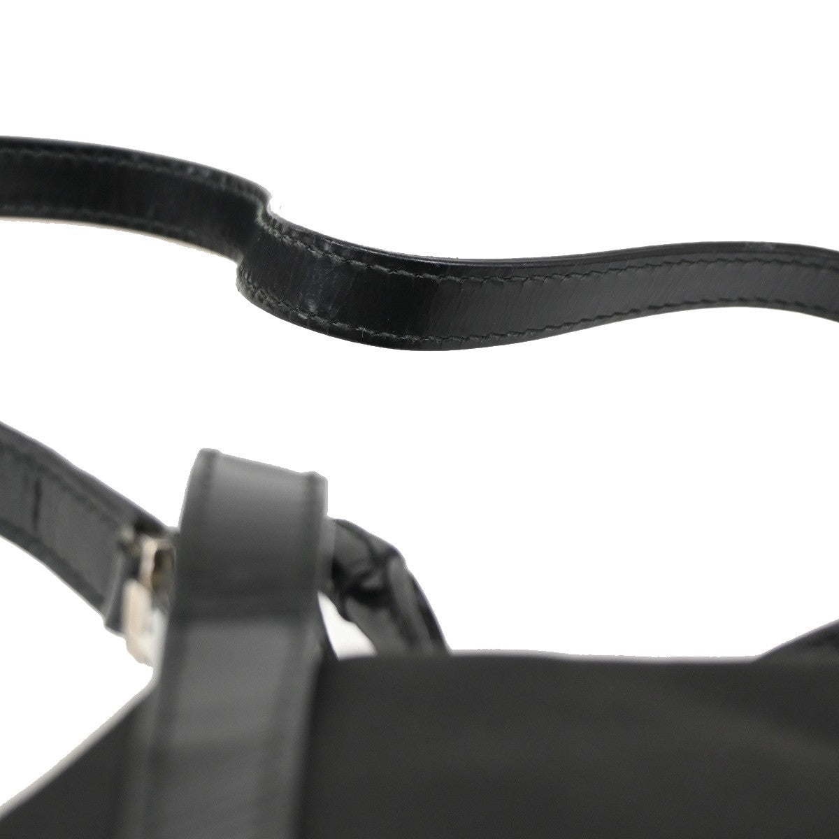 GUCCI 2Way Shoulder Hand Bag Nylon Black Sliver Italy 09DA133