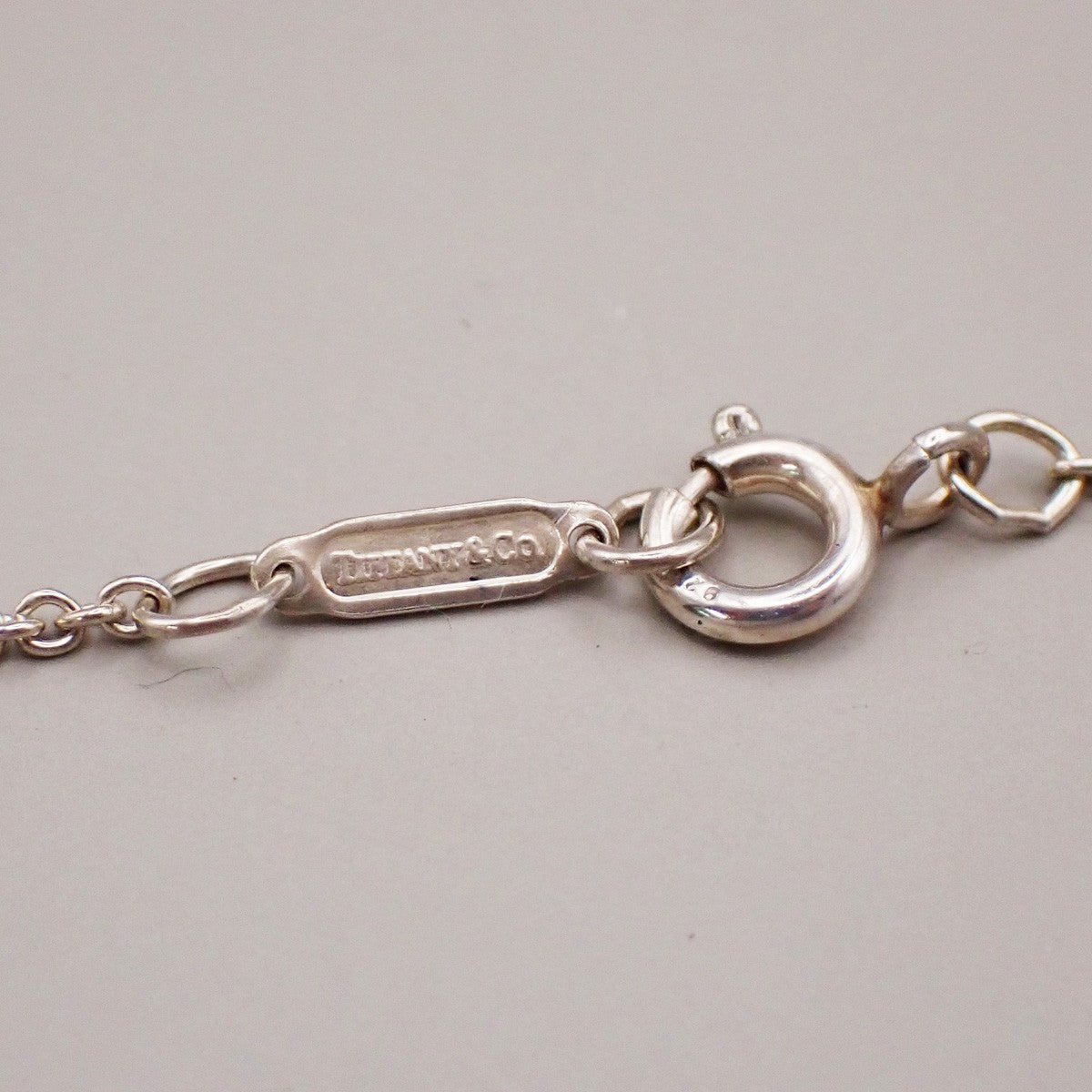 TIFFANY & CO. Open Heart 22mm Chain Necklace Ag 925 Elsa Peretti Silver 02YH732