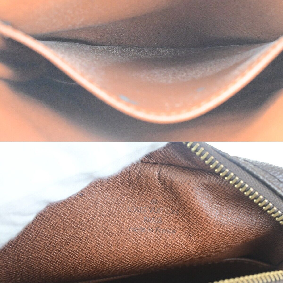 LOUIS VUITTON Danube Shoulder Bag Monogram Leather Brown France M45266 33EC685