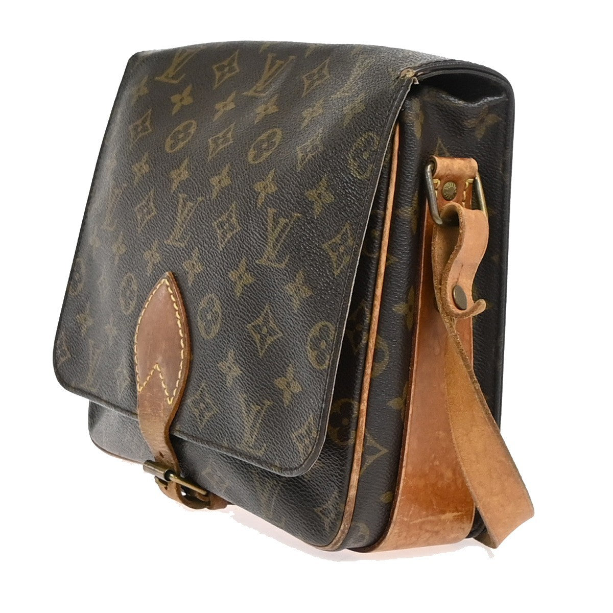 LOUIS VUITTON Cartouchiere GM Shoulder Bag Monogram Leather Brown M51252 67KC685