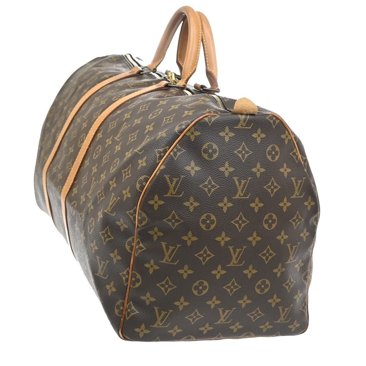 LOUIS VUITTON Keepall 55 Travel Hand Bag Monogram Leather Brown M41424 12YJ197