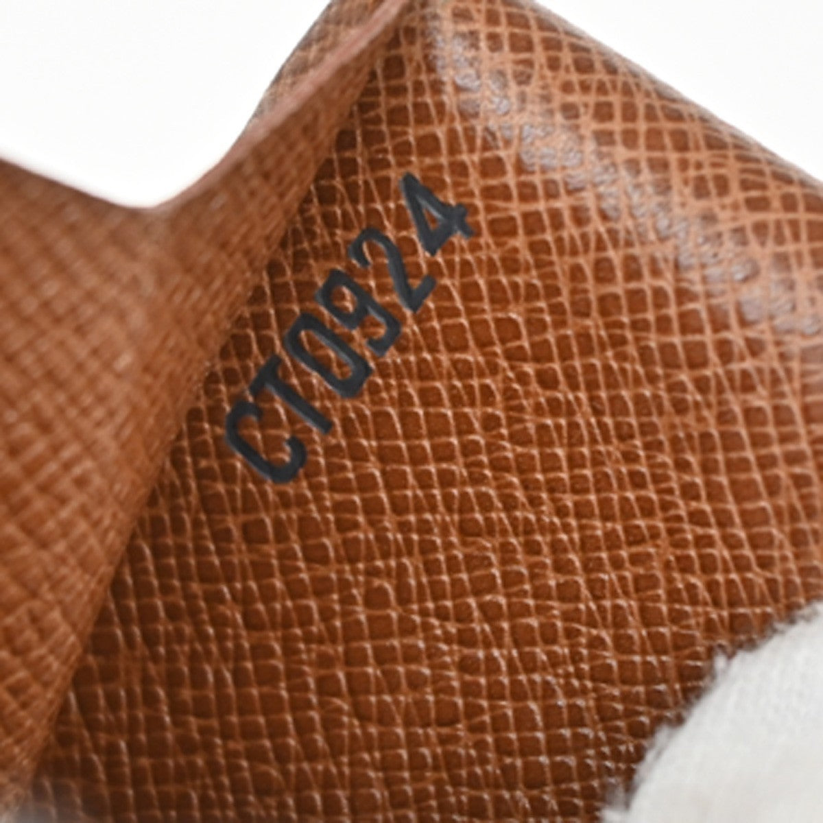LOUIS VUITTON LV Logo 2 Set Coin Case Wallet Monogram Leather Brown 05EF836