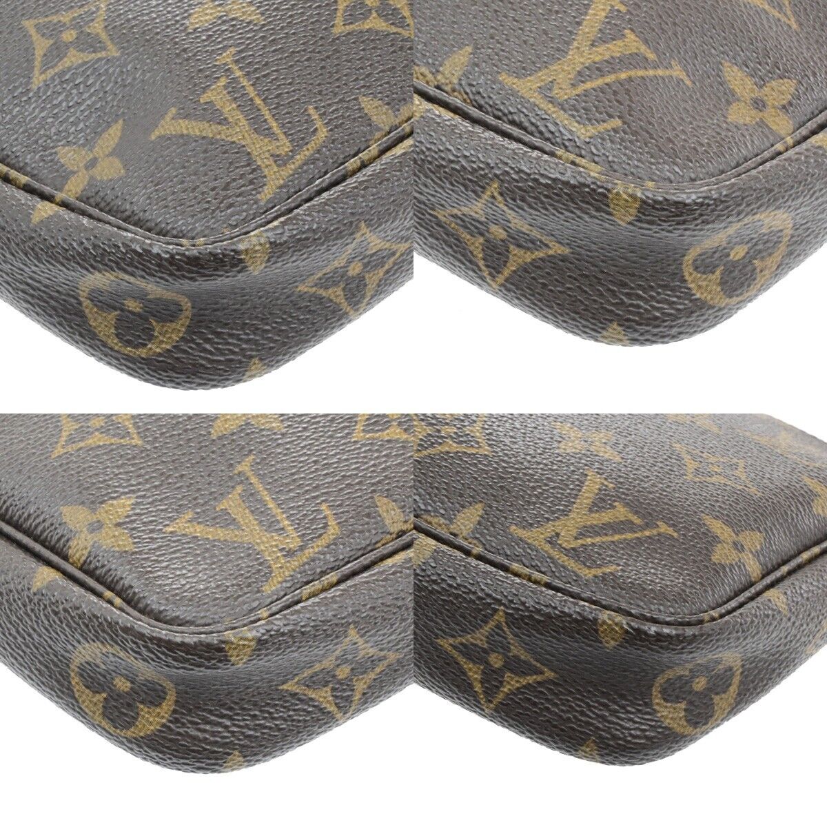 LOUIS VUITTON Pochette Accessoires Hand Bag Monogram Leather BN M51980 82EE115