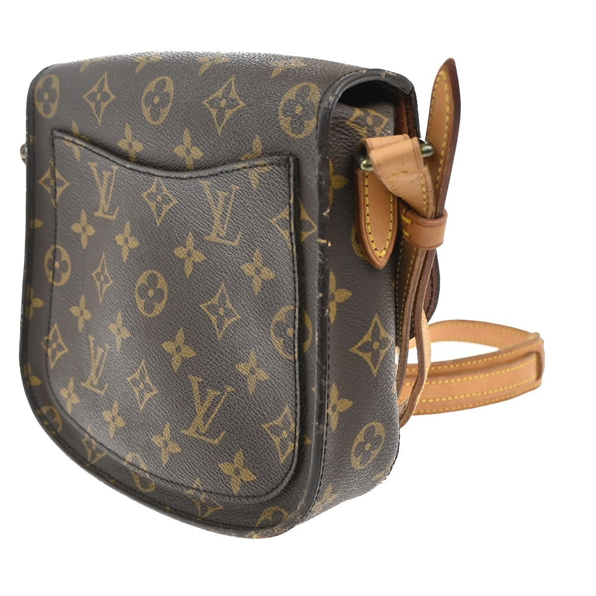 LOUIS VUITTON Saint Cloud MM Shoulder Bag Monogram Leather Brown M51243 81CA682