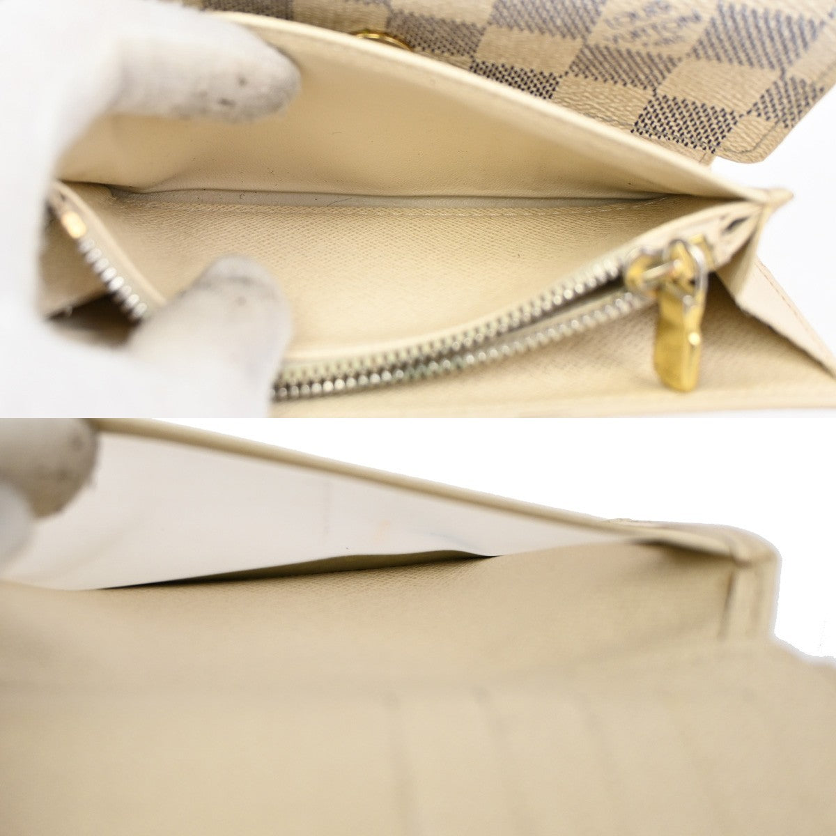 LOUIS VUITTON Portefeiulle Alexandra Wallet Damier Azur Leather N63068 67DA163