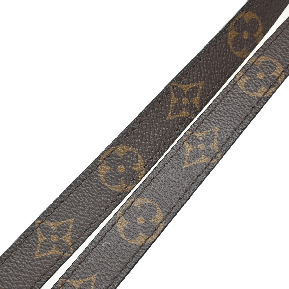 LOUIS VUITTON Shoulder Strap Monogram Leather Brown Gold Bag Accessory 36KP196