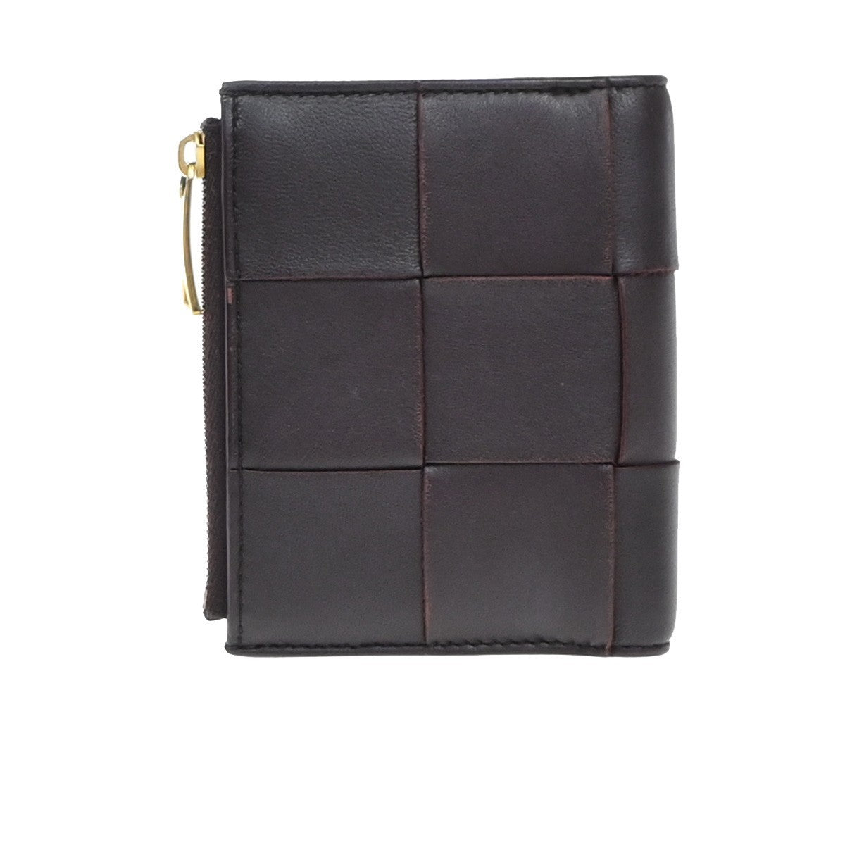 BOTTEGA VENETA Intrecciato Compact Bifold Wallet Leather Purple 39RF754