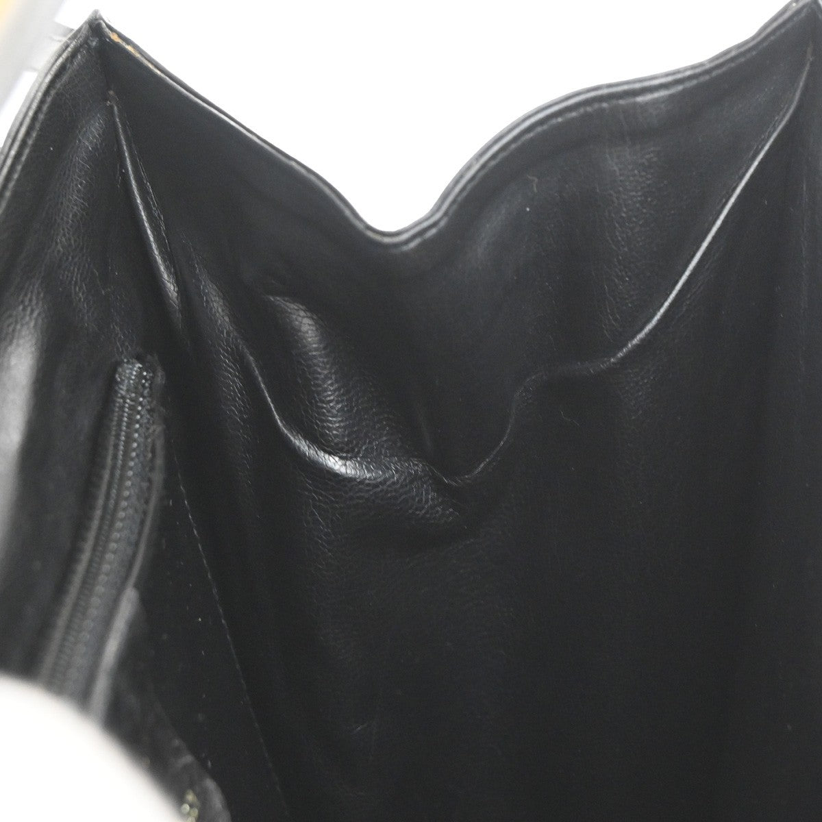 SALVATORE FERRAGAMO Gancini 2Way Shoulder Clutch Hand Bag Leather Black 38CA376