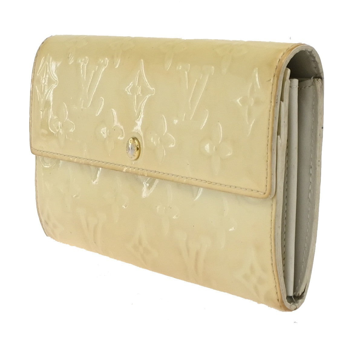LOUIS VUITTON Portefeuille Sarah Wallet Monogram Vernis Pearl M91971 65KC628