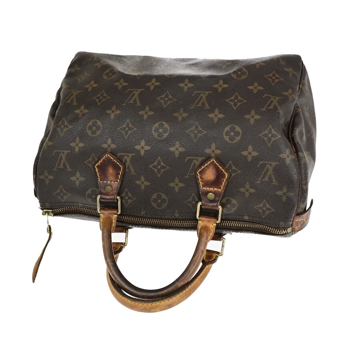 LOUIS VUITTON Speedy 30 Travel Hand Bag Monogram Leather Brown M41526 69ED105
