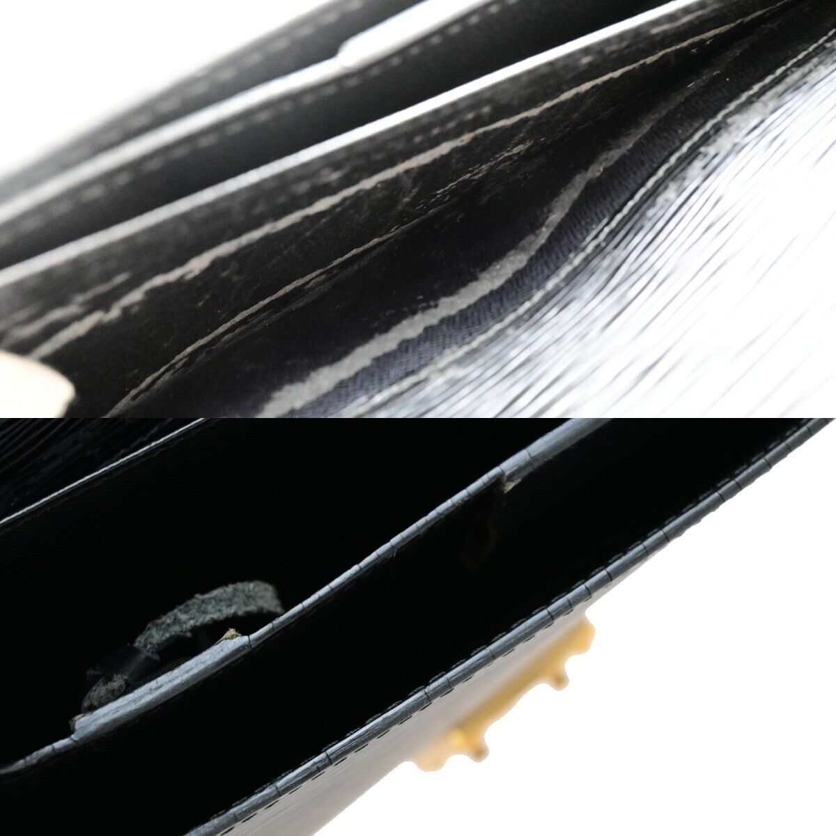 LOUIS VUITTON Serviette Conseiller Hand Bag Epi Leather Black M54422 62EC928