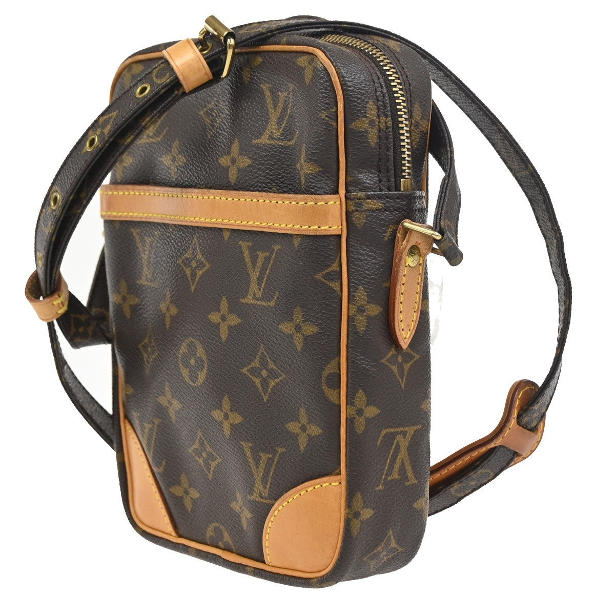 LOUIS VUITTON Danube Shoulder Bag Monogram Leather Brown France M45266 84KC730