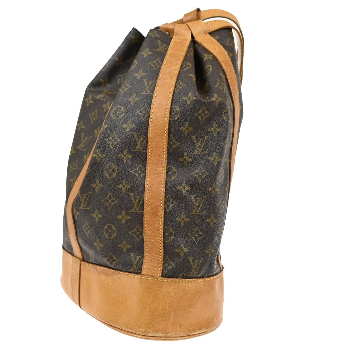 LOUIS VUITTON LV Randonnee GM Shoulder Bag Monogram Leather Brown M42244 81CA080