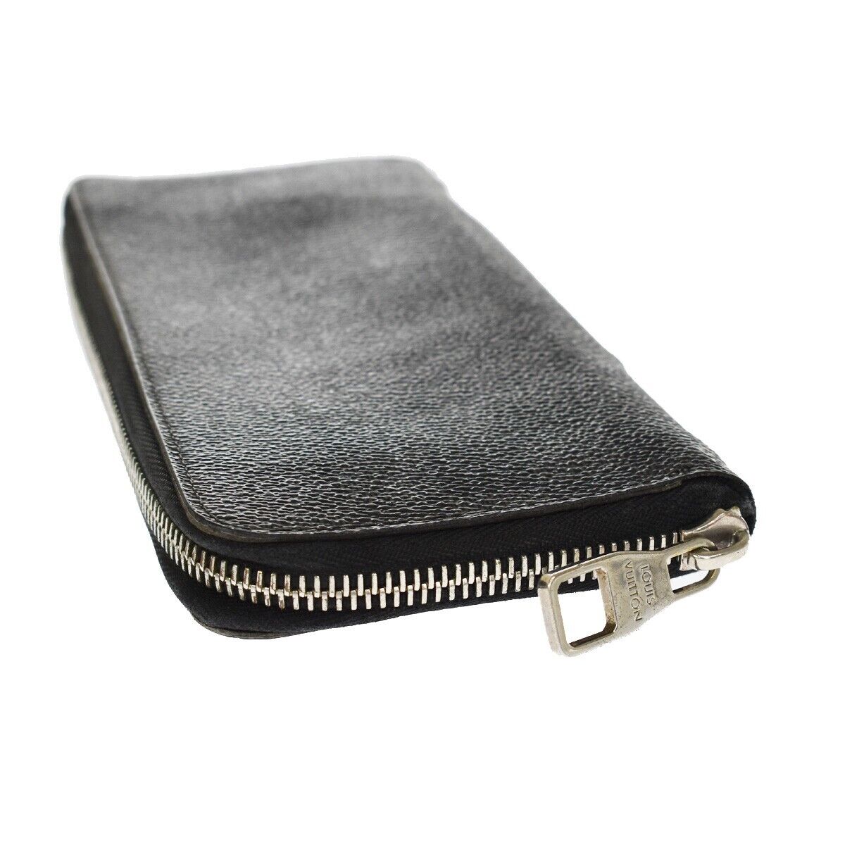 LOUIS VUITTON Zippy Wallet Vertical Damier Graphite Leather BK N63095 66SH075