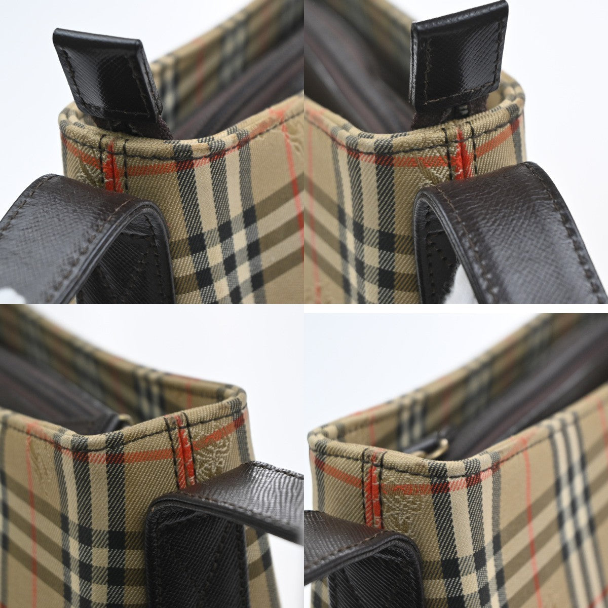 BURBERRY Logo Nova Check Shadow Horse Shoulder Bag Canvas Leather BE BN 83RL997