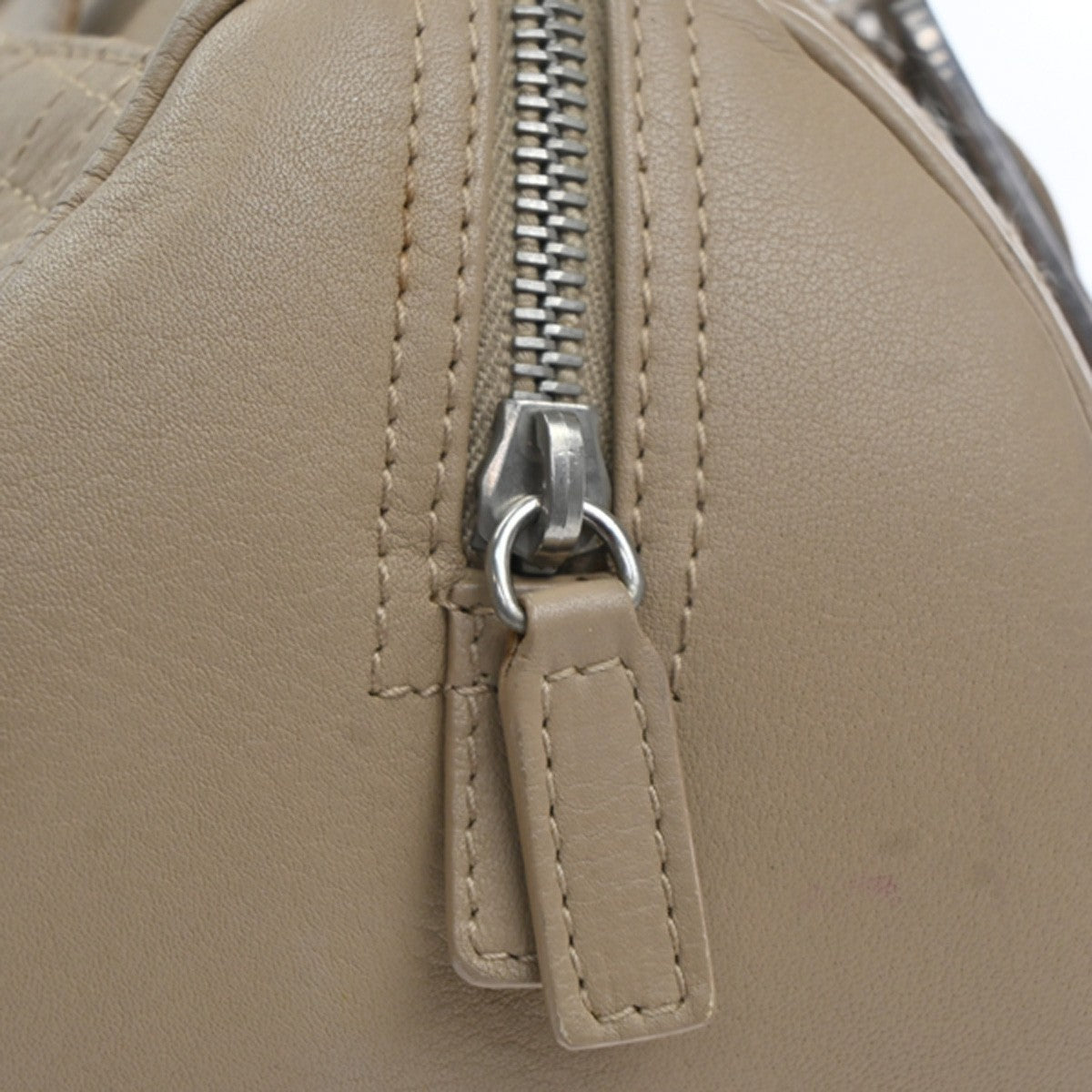 CHRISTIAN DIOR Logo Cannage Shoulder Hand Bag Leather Beige SHW Italy 12MA436