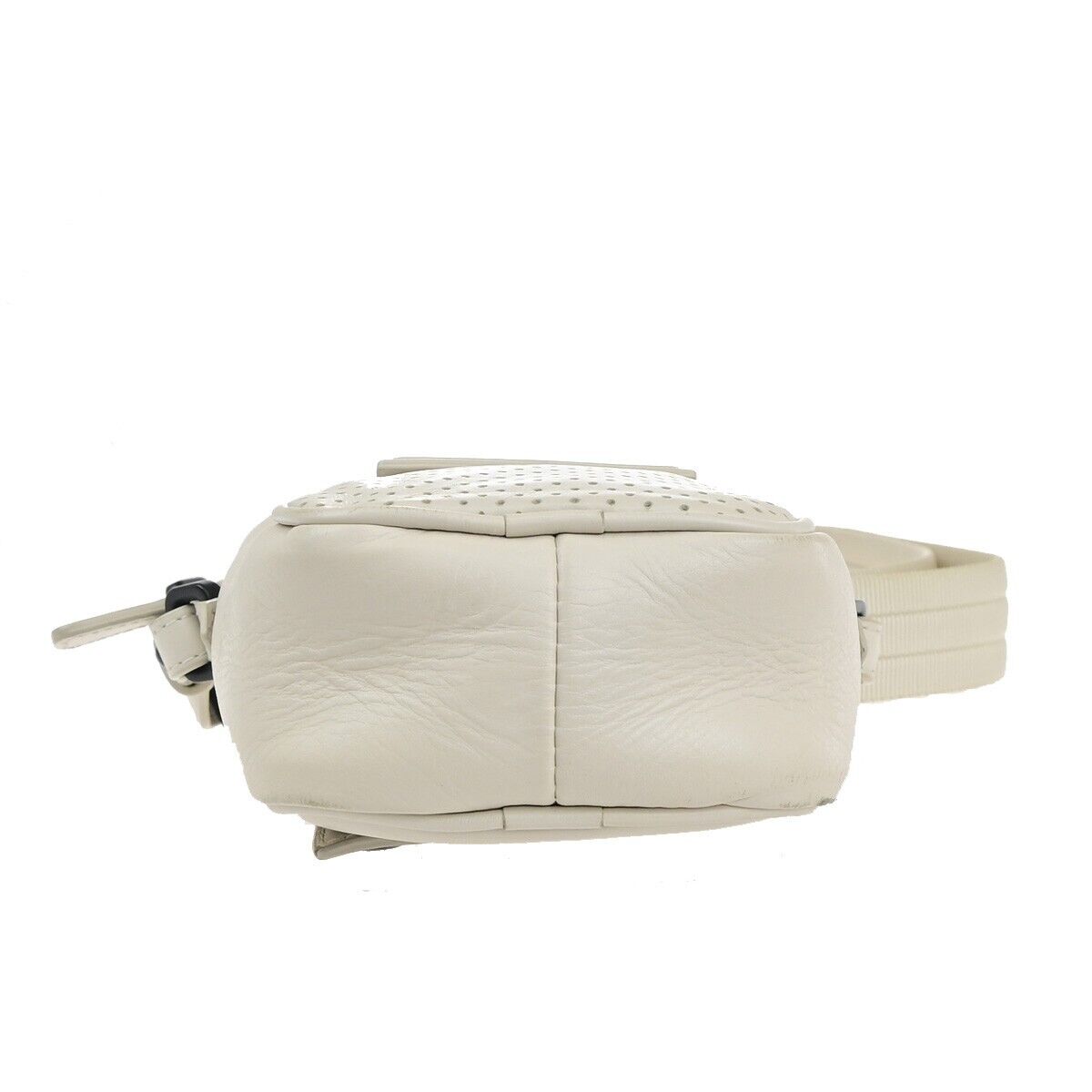 BOTTEGA VENETA Logo Mini Shoulder Bag Leather White Made in Italy 83EC630