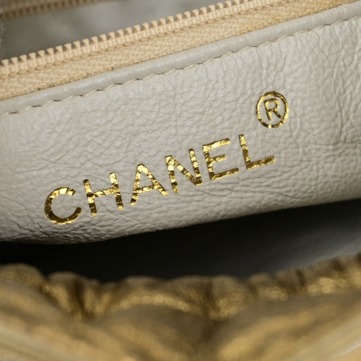 CHANEL CC Matelasse Drawstring Mini Chain Shoulder Bag Leather Gold GHW 390RK134
