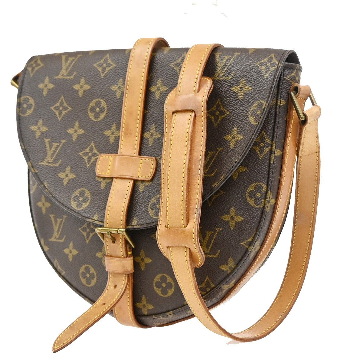 LOUIS VUITTON Chantilly GM Shoulder Bag Monogram Leather Brown M51232 81SA046