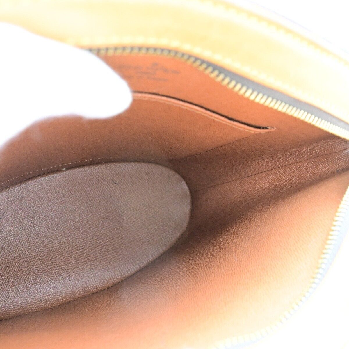 LOUIS VUITTON Logo Drouot Shoulder Bag Monogram Leather Brown M51290 76ED002