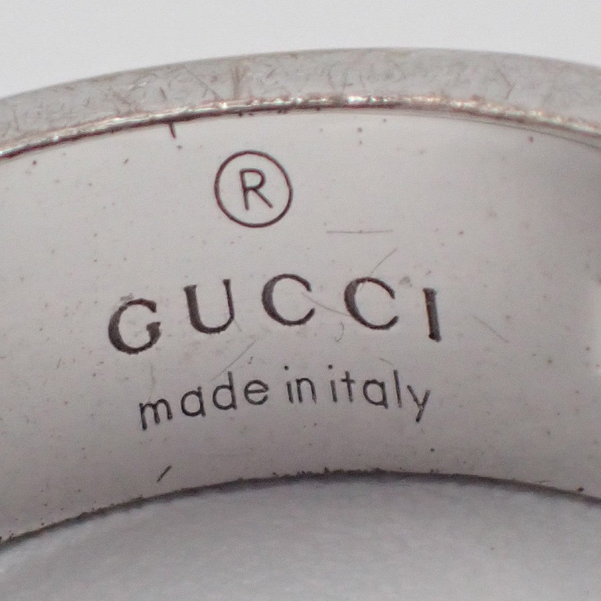 GUCCI G Logo Ring Silver 925 Size JP8 US4.5 Italy Accessory 01KC873