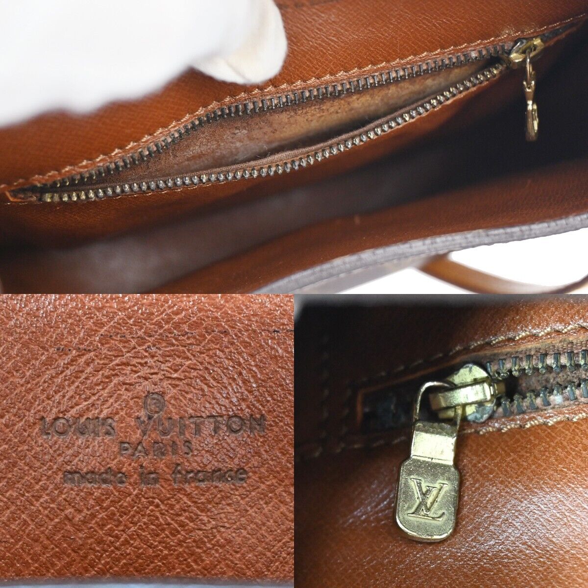LOUIS VUITTON Saint Cloud MM Shoulder Bag Monogram Leather Brown M51243 39HB017