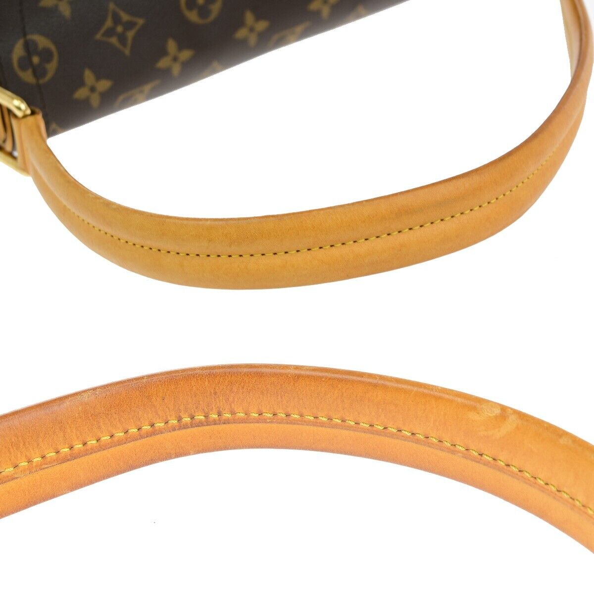 LOUIS VUITTON Logo Beverly MM Shoulder Bag Monogram Leather Brown M40121 12YE651