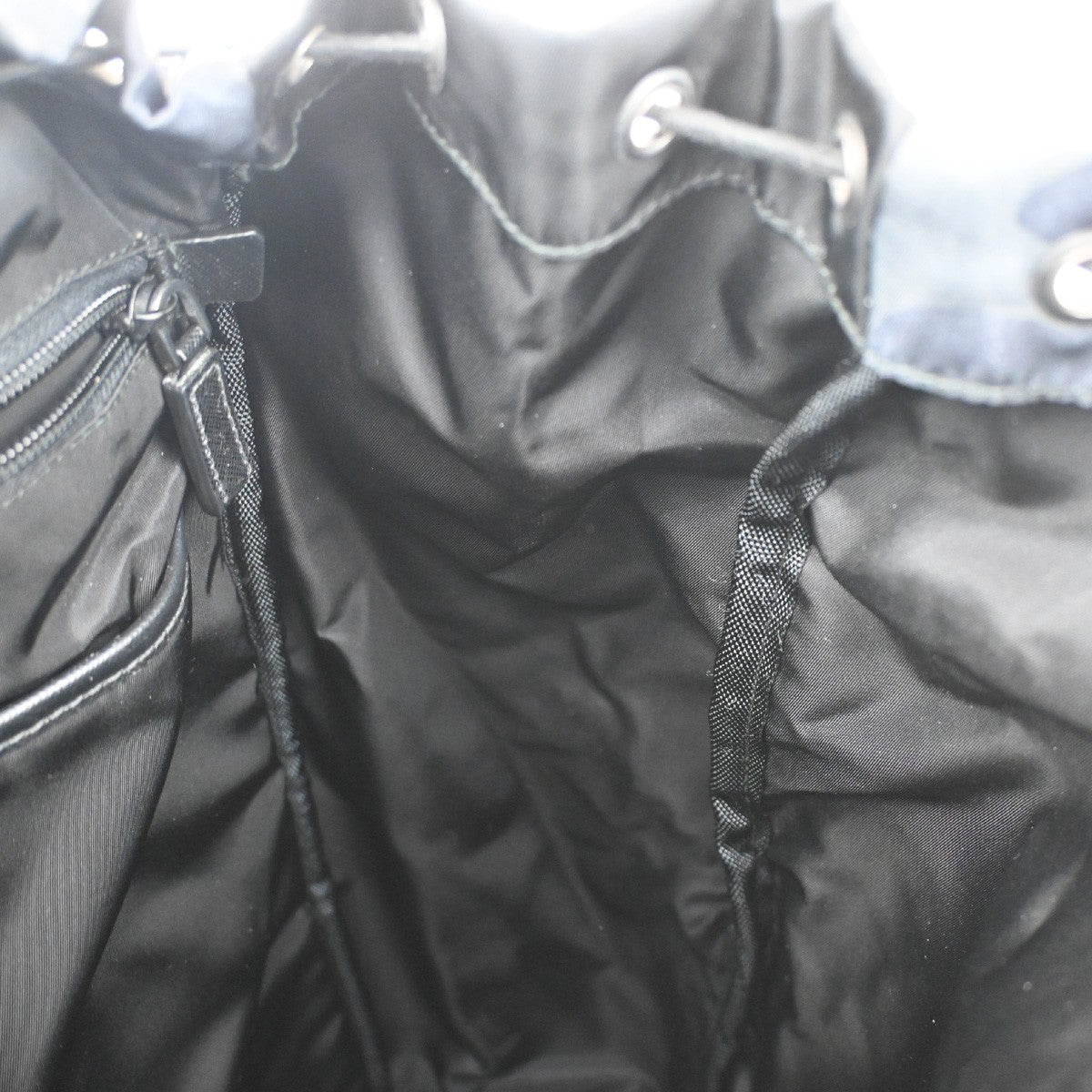 PRADA Logo Tessuto Camouflage Backpack Bag Nylon Leather Black SHW Italy 88KB710