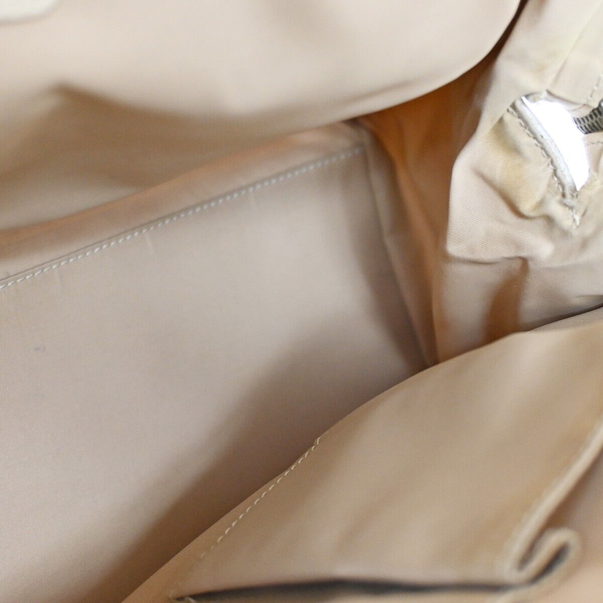 CHRISTIAN DIOR Trotter Shoulder Hand Bag Canvas Leather Ivory Brown SHW 80EA768