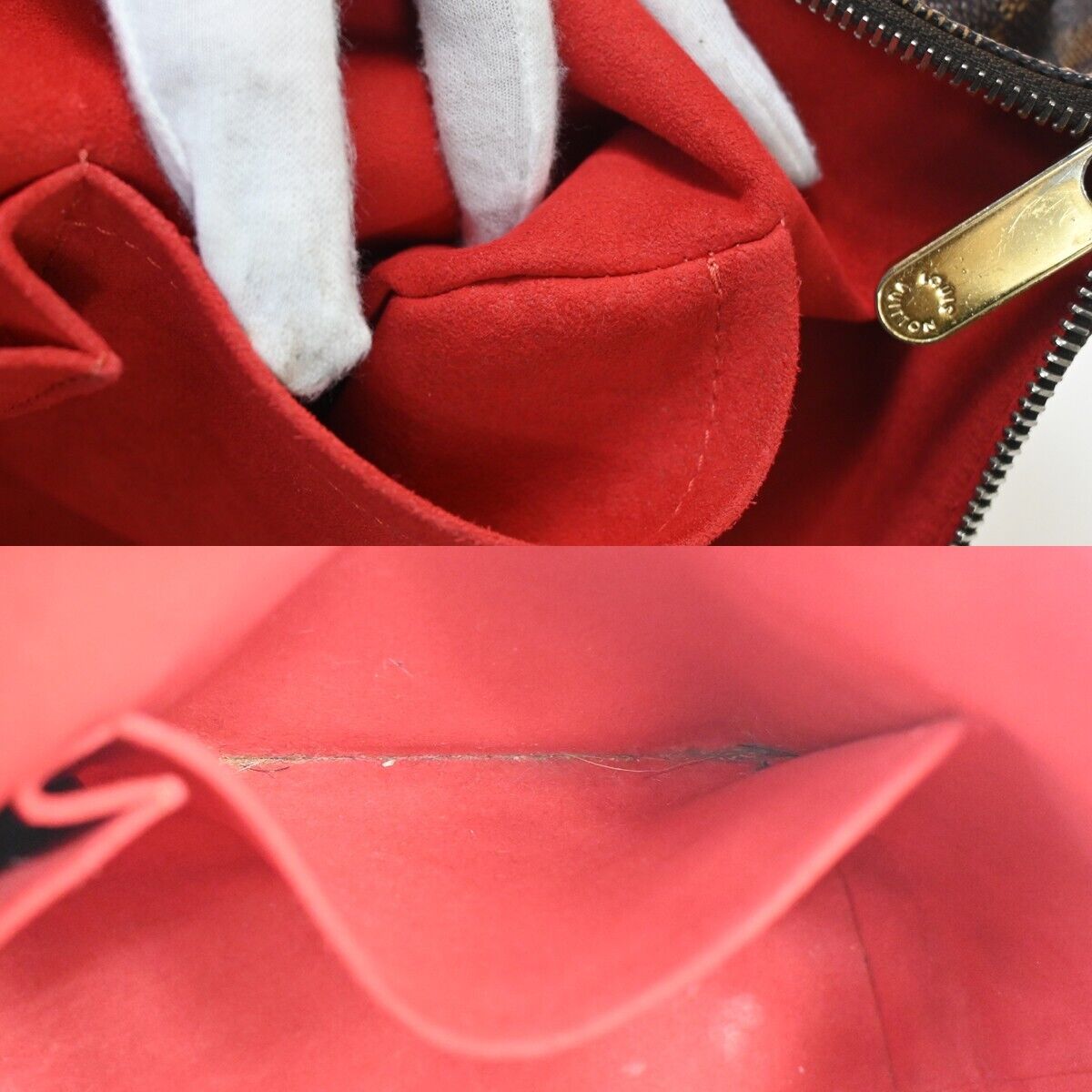 LOUIS VUITTON Saleya PM Damier Ebene Canvas Tote Handbag Brown N51183 14SH175