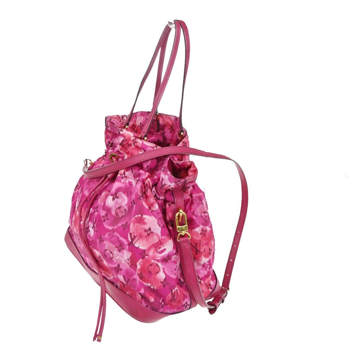 LOUIS VUITTON Noeful MM Drawstring Shoulder Bag Nylon Leather PK M94313 53TA474