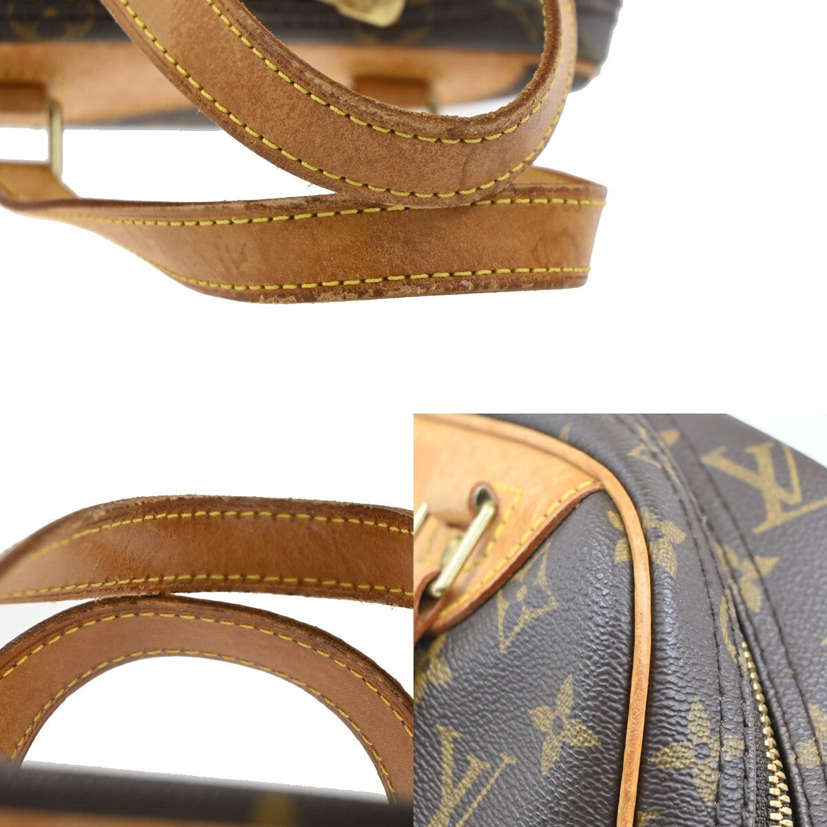LOUIS VUITTON Excursion Shoes Hand Bag Monogram Leather Brown M41450 31EE236