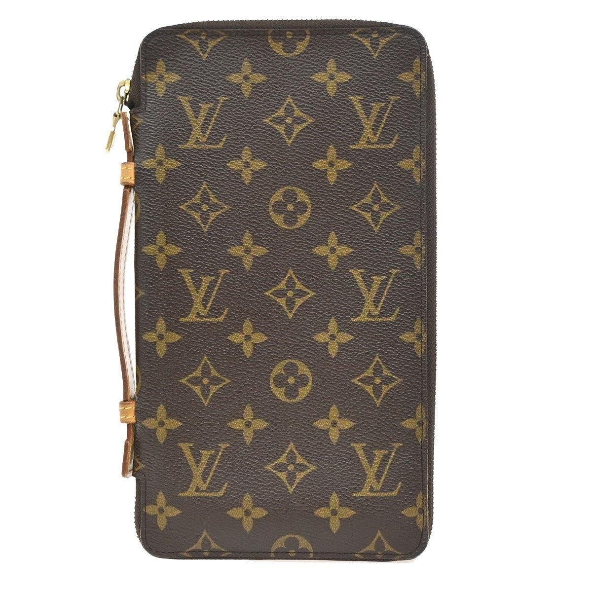 LOUIS VUITTON Organizer De Voyage Wallet Monogram Leather Brown M60119 86KB367