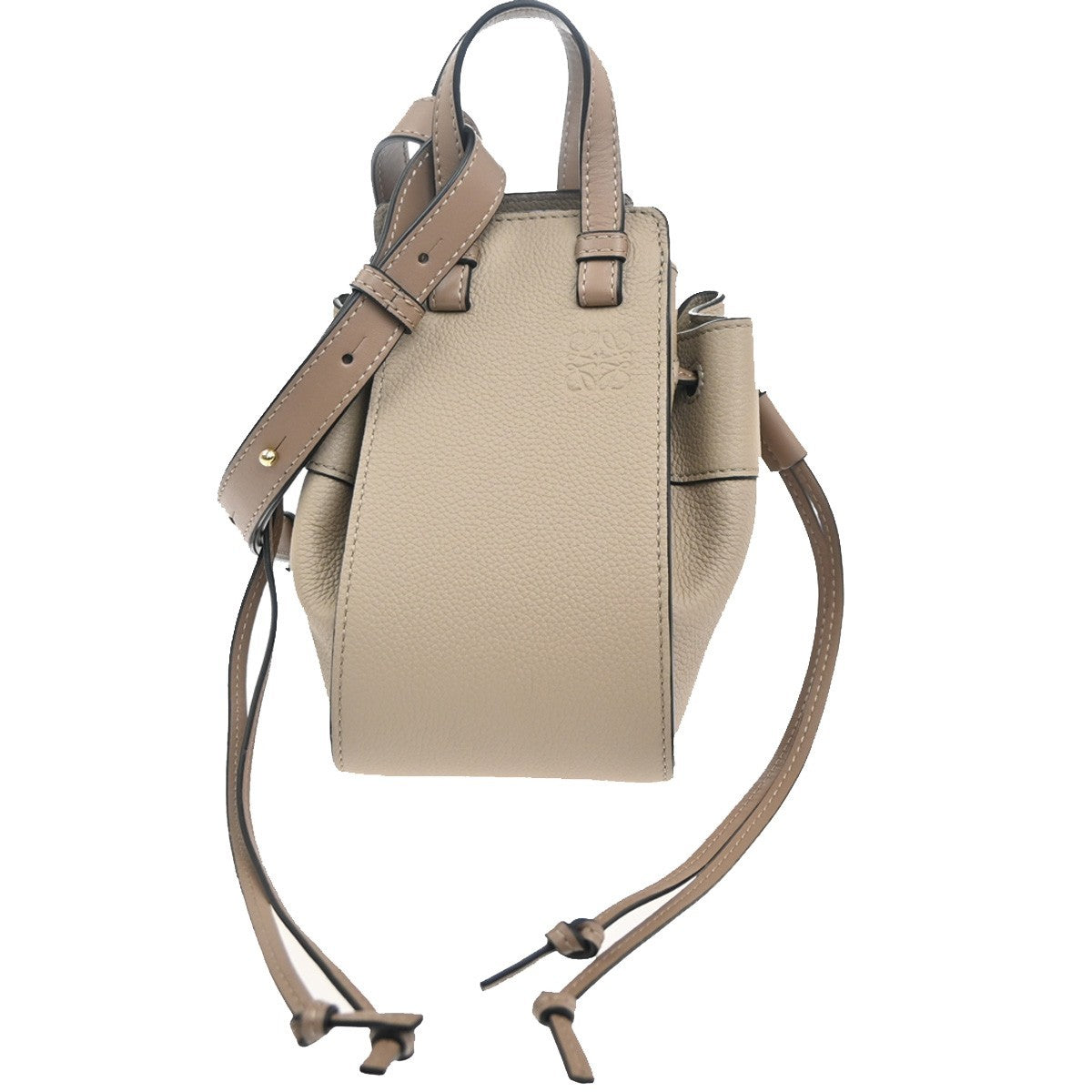 LOEWE Hammock Drawstring Mini 2way Shoulder Hand Bag Leather BE GHW 686RL946