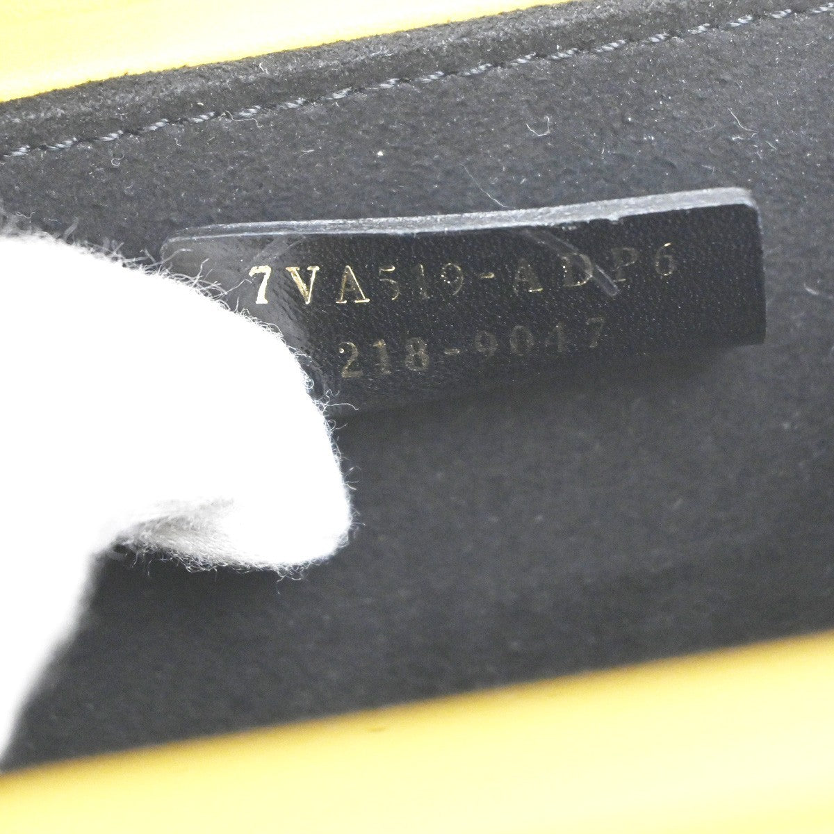 FENDI Logo Box Vertical Mini Shoulder Bag Leather Yellow GHW Italy 11YH946
