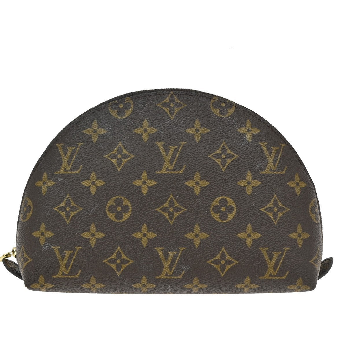 LOUIS VUITTON Trousse Demi Ronde Pouch Monogram Leather Brown M47520 63TA172