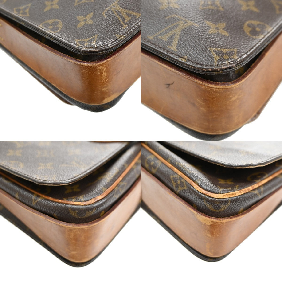 LOUIS VUITTON Cartouchiere GM Shoulder Bag Monogram Leather Brown M51252 65SA086
