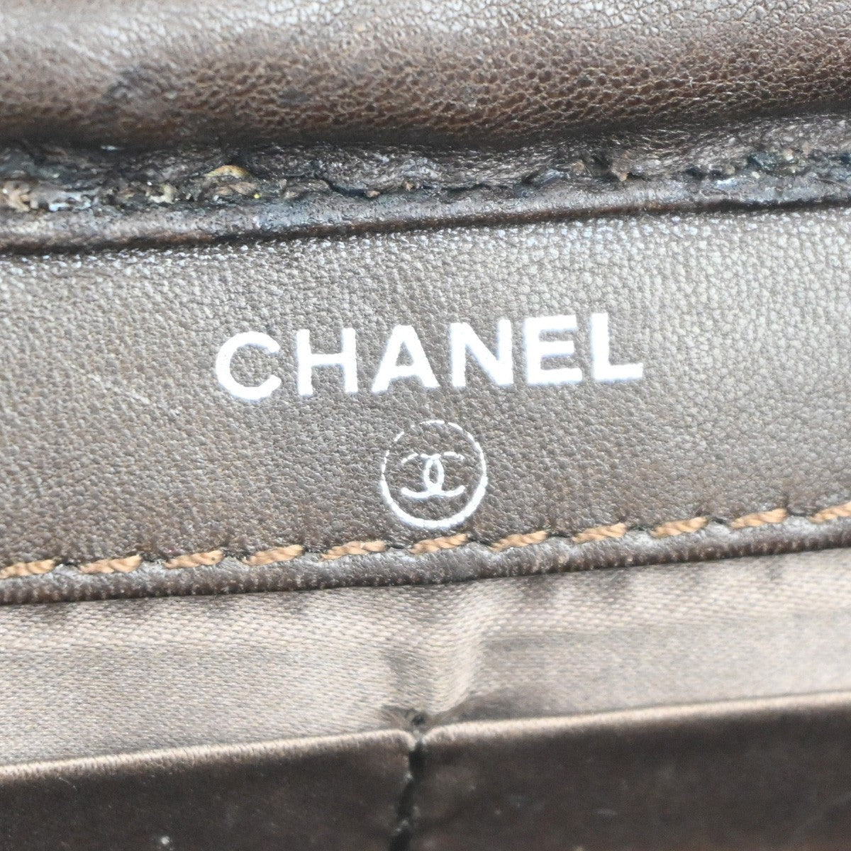 CHANEL New Travel Line Chain Shoulder Bag Wallet Canvas Leather GN Italy 95KC938