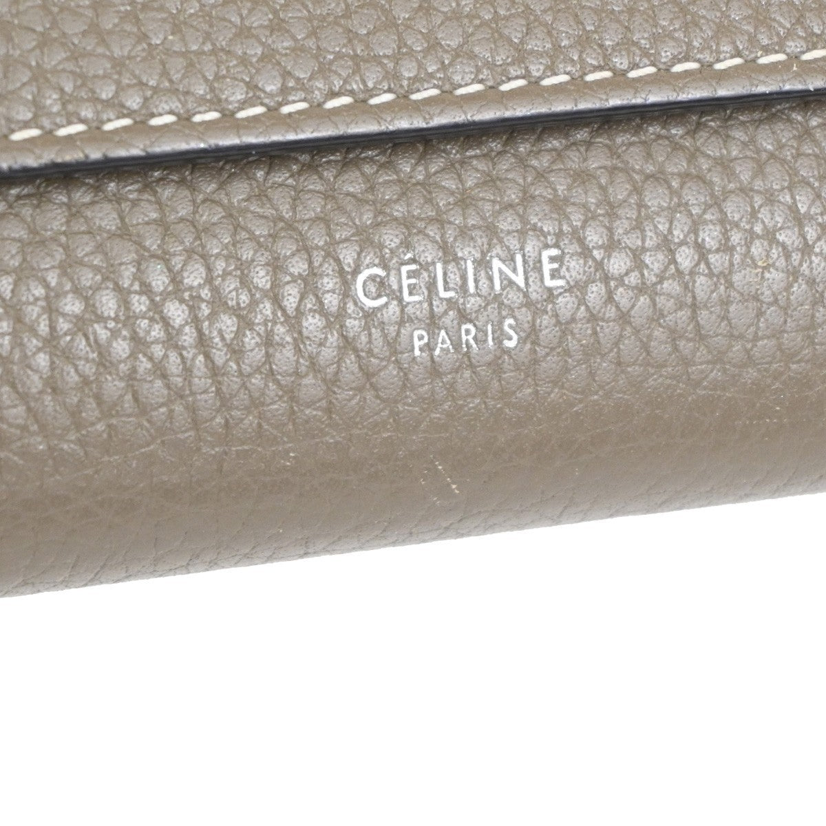 CELINE Logo Flap Multifunction Long Wallet Leather Brown SHW 04TA523