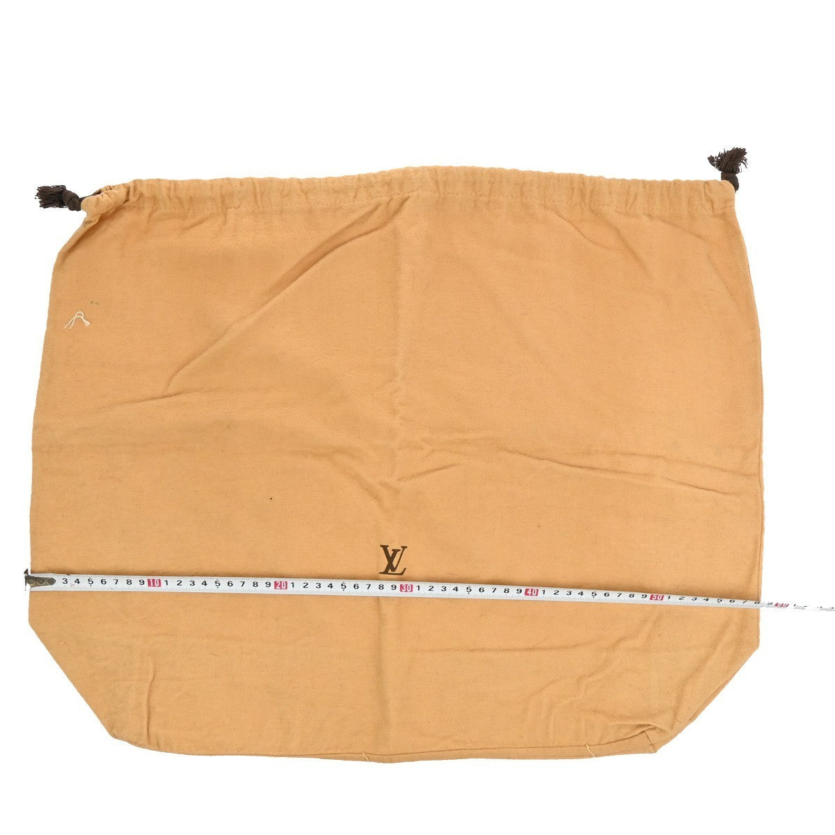 LOUIS VUITTON Logo 10 Set Dust Bag Drawstring Canvas Cotton Beige Brown 03KP134