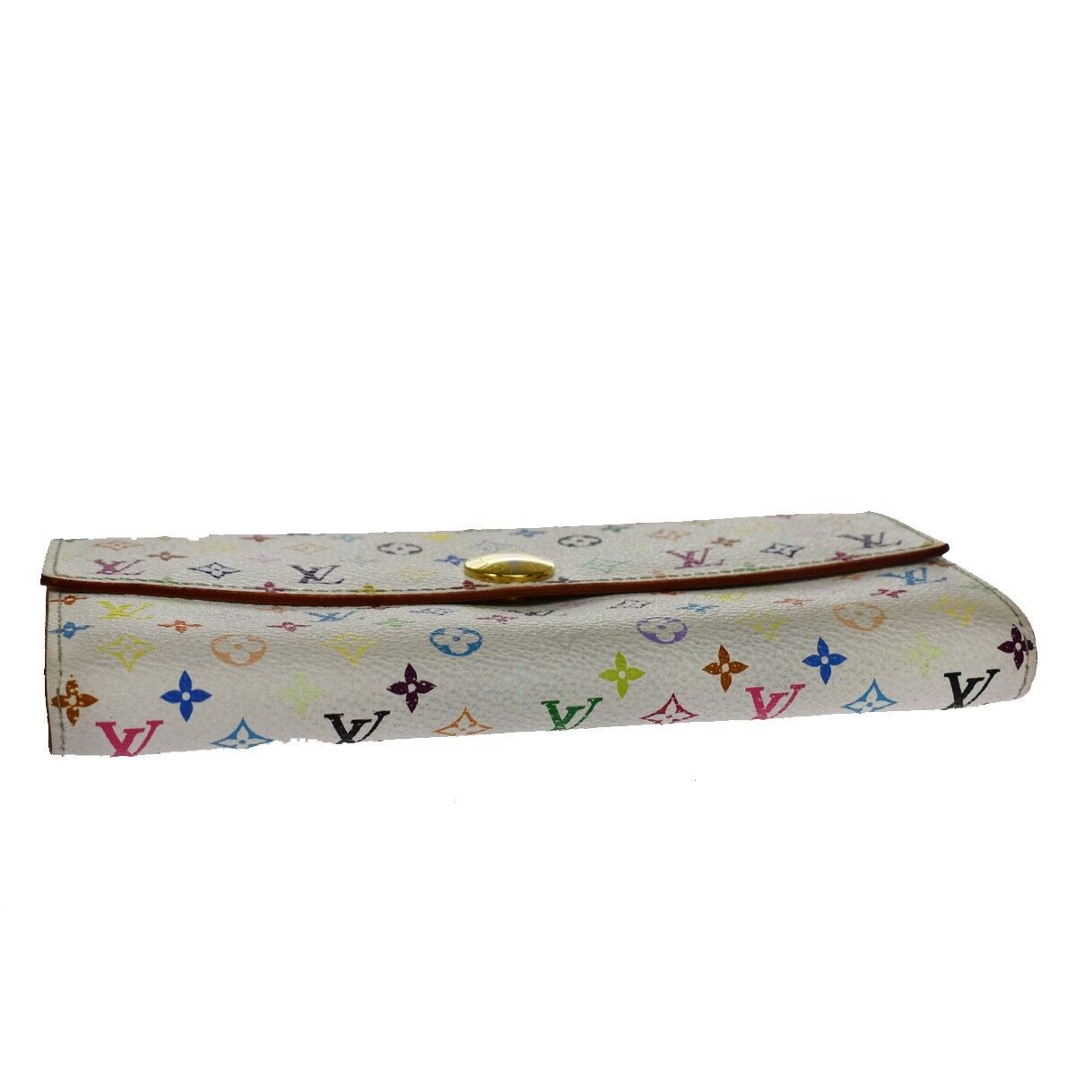 LOUIS VUITTON Long Bifold Wallet Portefeuille Sara multi White M93532 64SH084