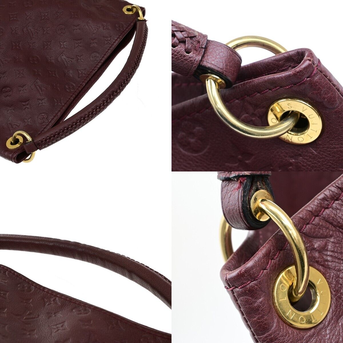 LOUIS VUITTON Artsy MM Shoulder Bag Monogram Empreinte Red M93451 614EE043