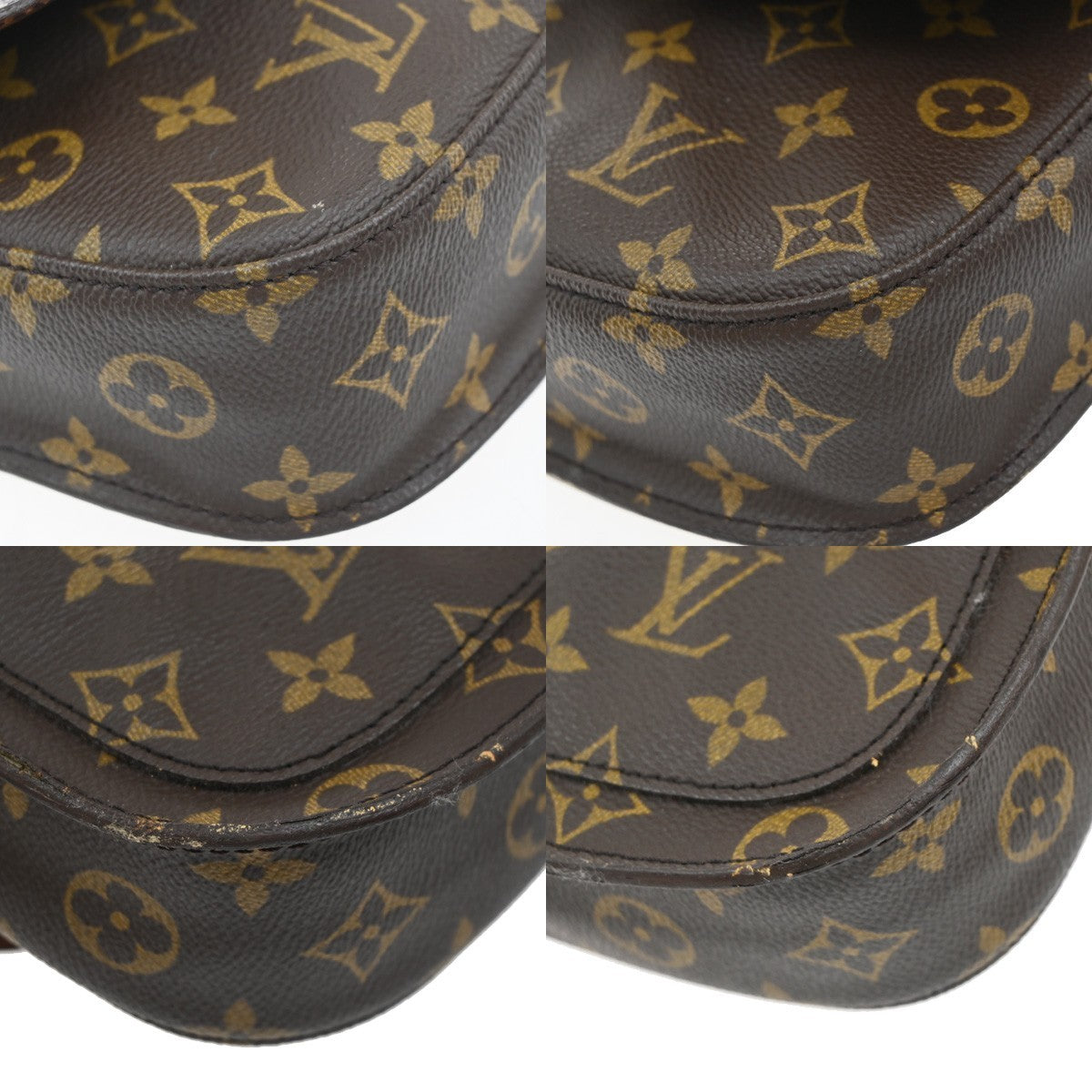 LOUIS VUITTON Saint Cloud MM Shoulder Bag Monogram Leather Brown M51243 80EF865