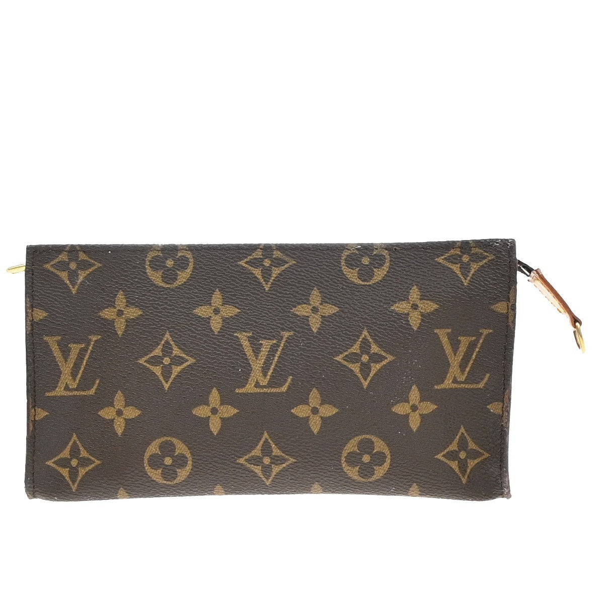 LOUIS VUITTON Logo BUCKET GM Pouch Bag Monogram Leather Brown France 02KB407