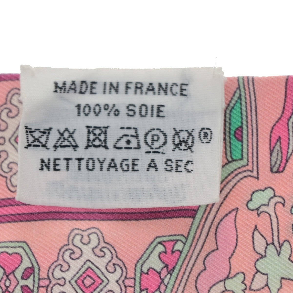HERMES Twilly Scarf " Tapis Persans " 100% Silk Pink France 63RQ092