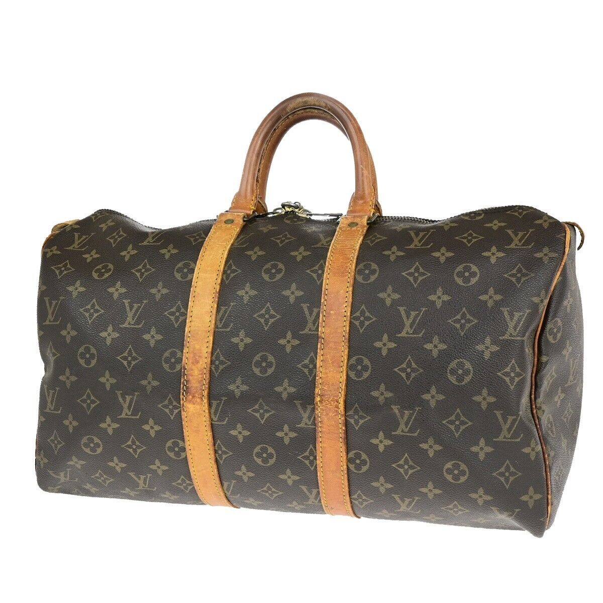 LOUIS VUITTON Keepall 45 Travel Hand Bag Monogram Leather Brown M41428 30ED017