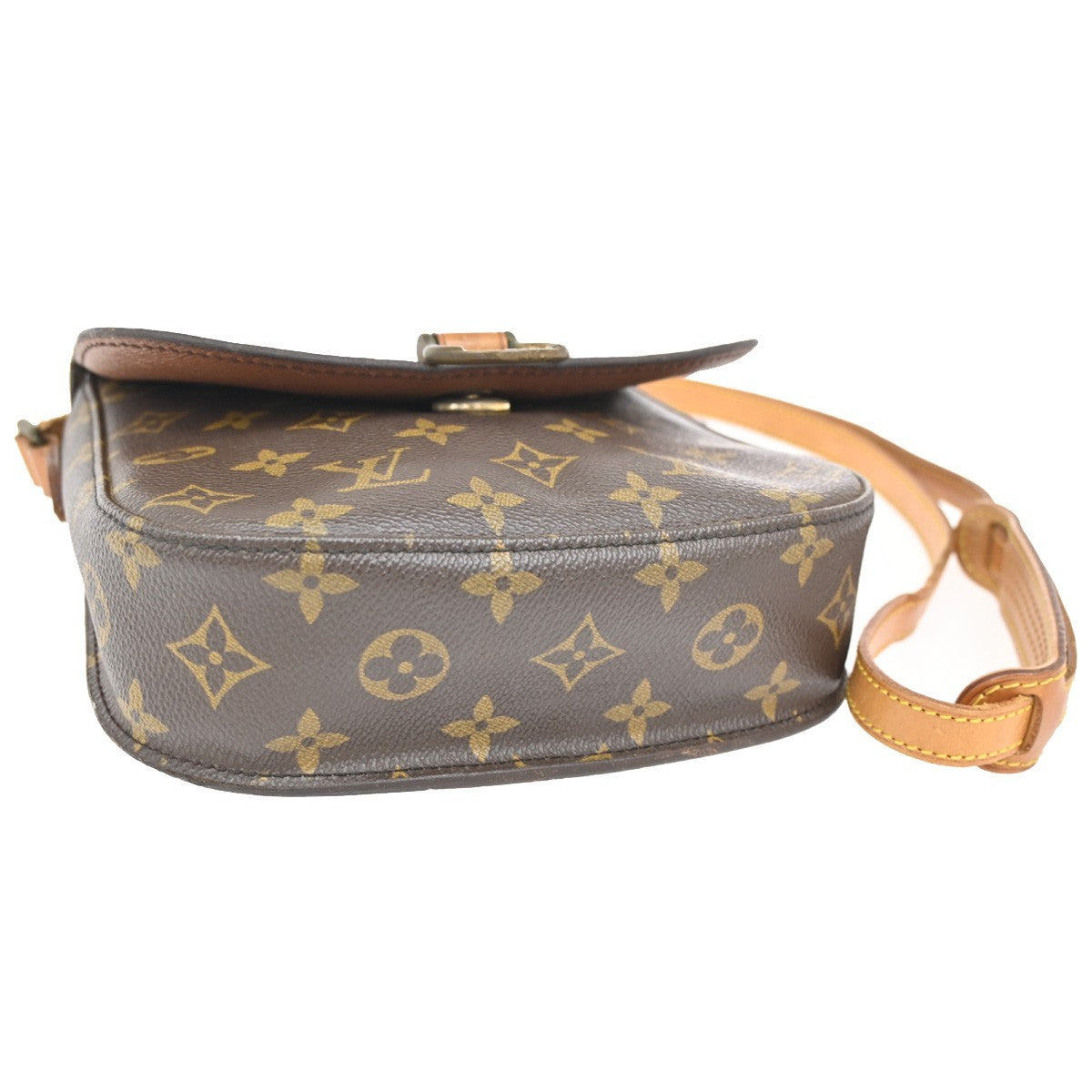 LOUIS VUITTON Saint Cloud MM Shoulder Bag Monogram Leather Brown M51243 31KP037
