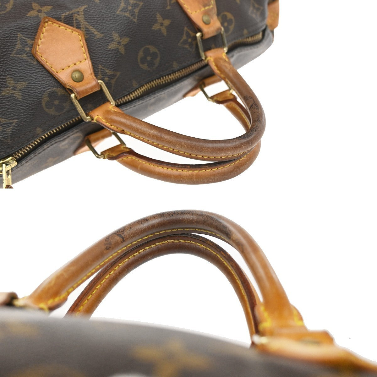 LOUIS VUITTON Speedy 30 Travel Hand Bag Monogram Leather Brown M41526 18YJ216