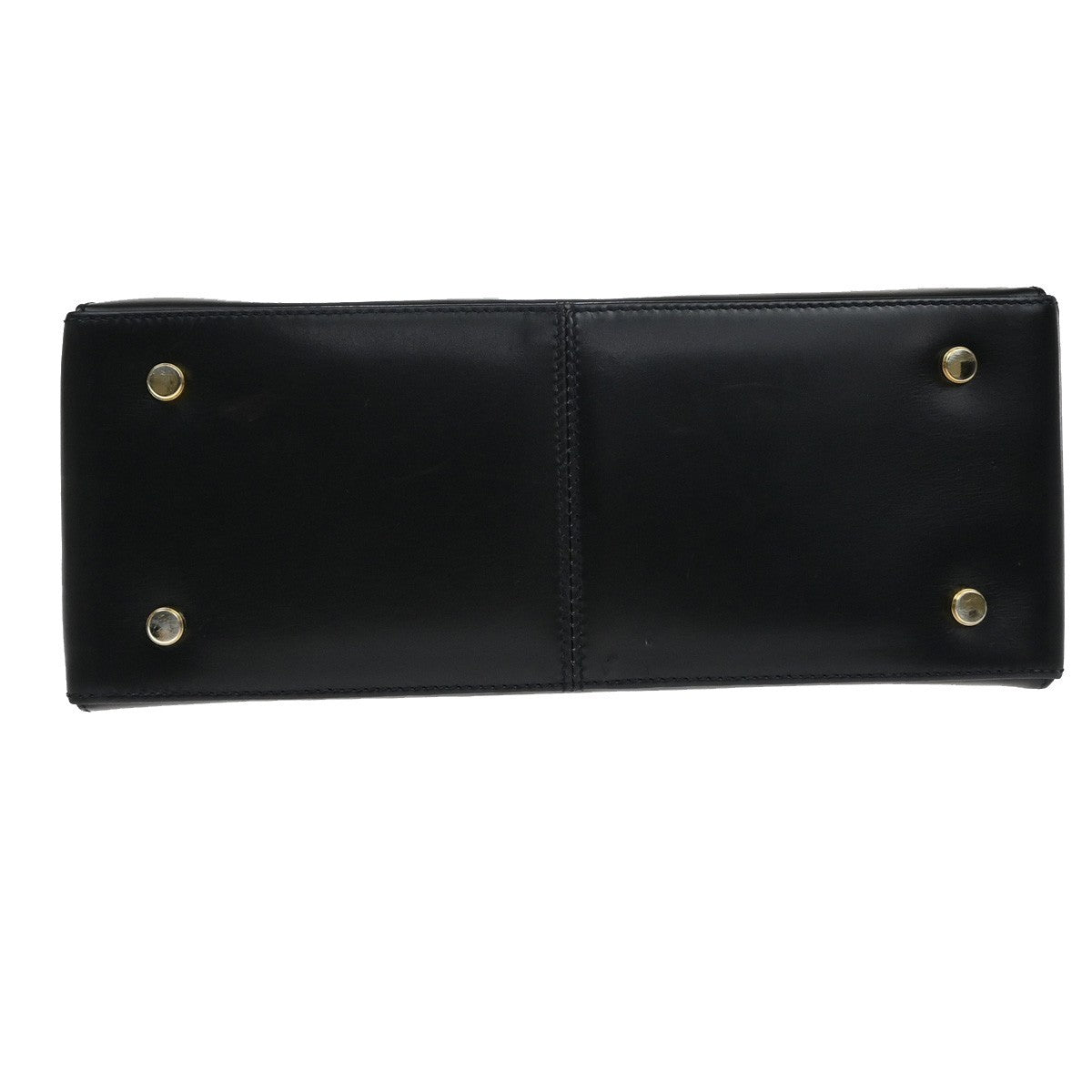 SALVATORE FERRAGAMO Logo Gancini 2Way Hand Bag Leather Black GHW Italy 76YJ206